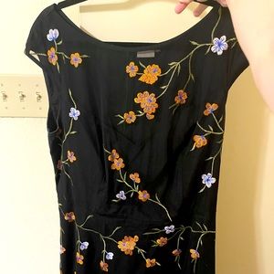 eShakti Size 22W Black Floral Dress